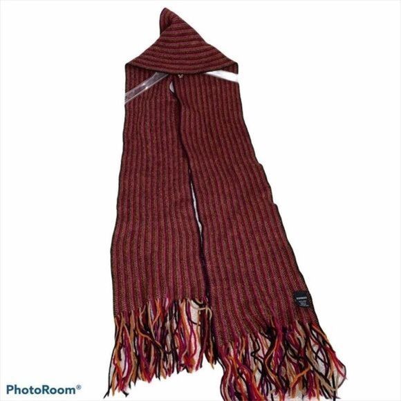 Express Wool beautiful multi color knit fringe scarf - Picture 5 of 5